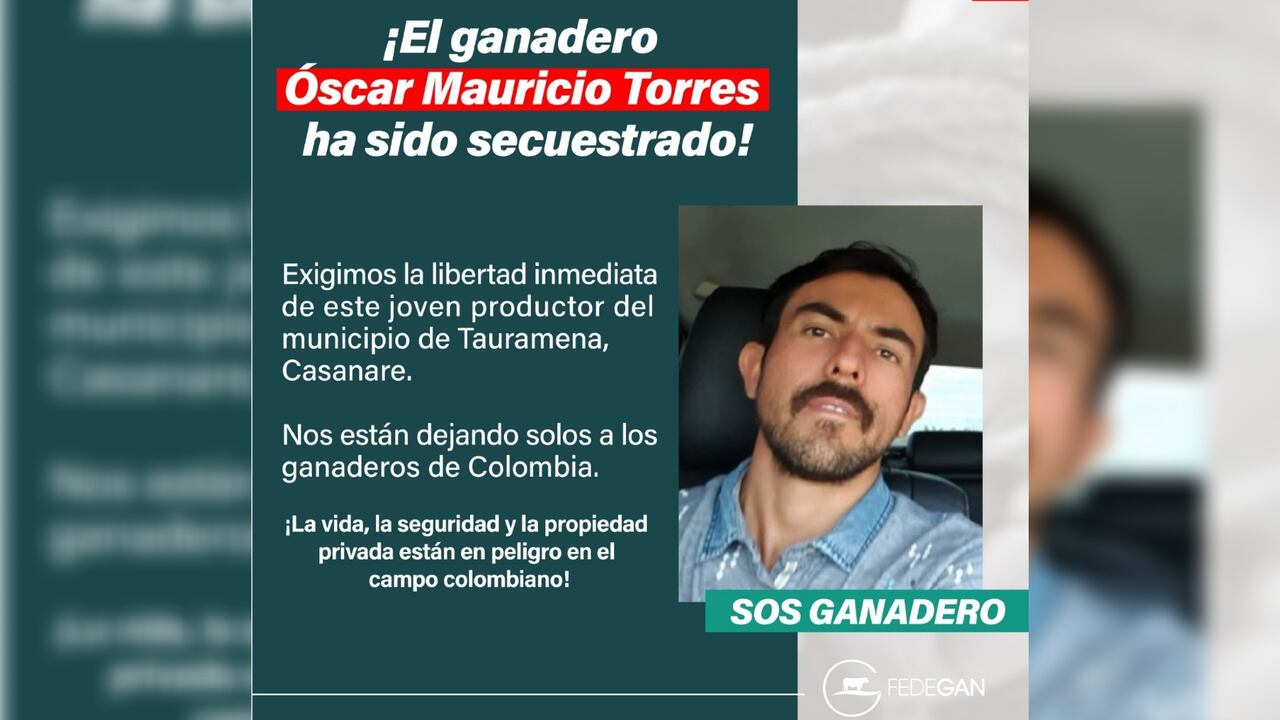 Óscar Mauricio Torres, ganadero secuestrado.