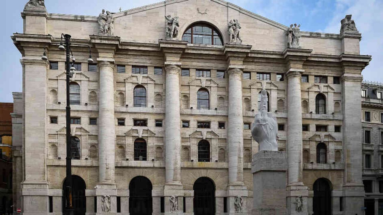 Sede de la Borsa Italiana en Milán. Foto: Getty Images, Nicolò Campo.