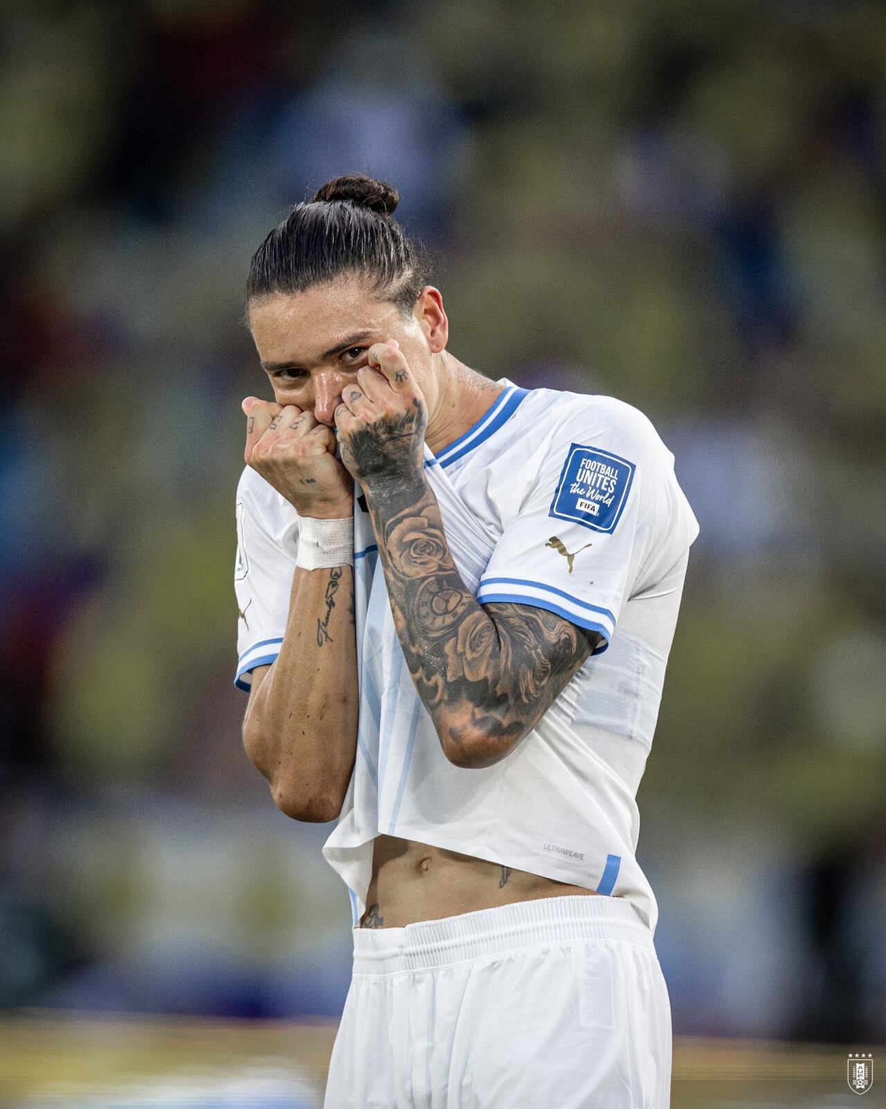 Darwin Núñez, autor del cobro de penalti de Uruguay ante Colombia