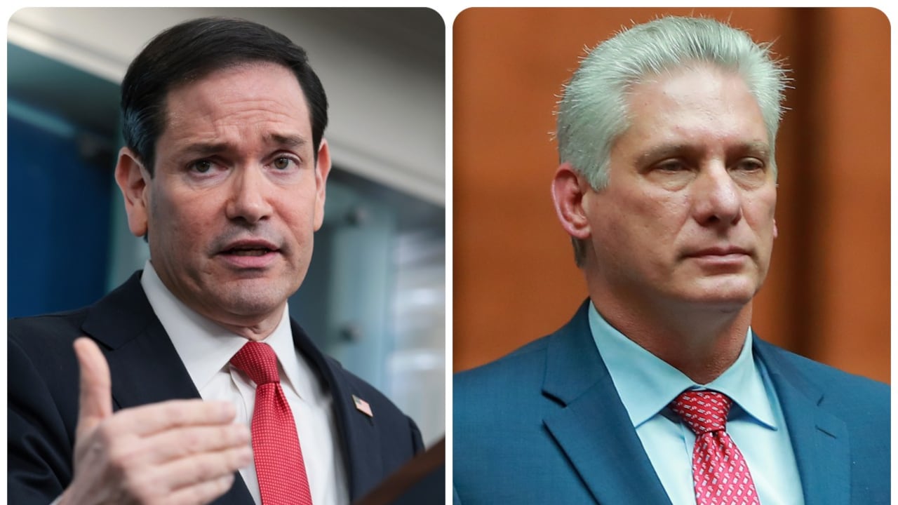 Marco Rubio y Miguel Díaz-Canel.