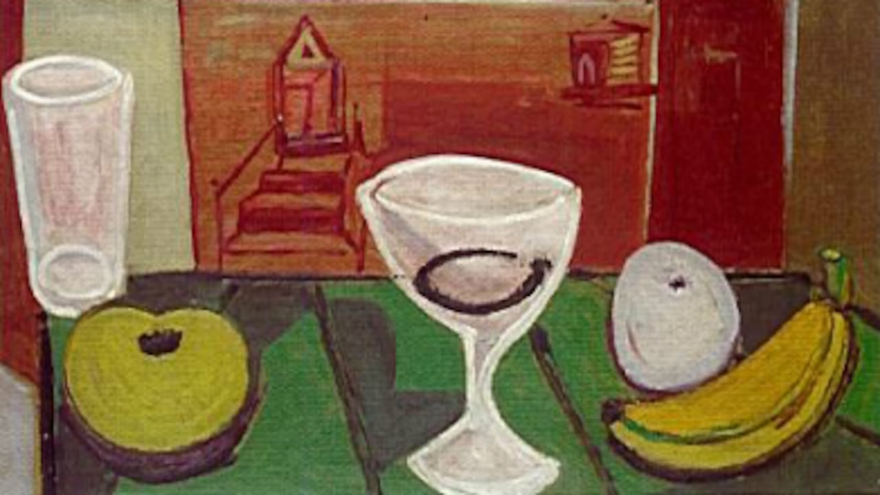 "Bodegón" de Alejandro Obregón. Oleo sobre tela (1997)