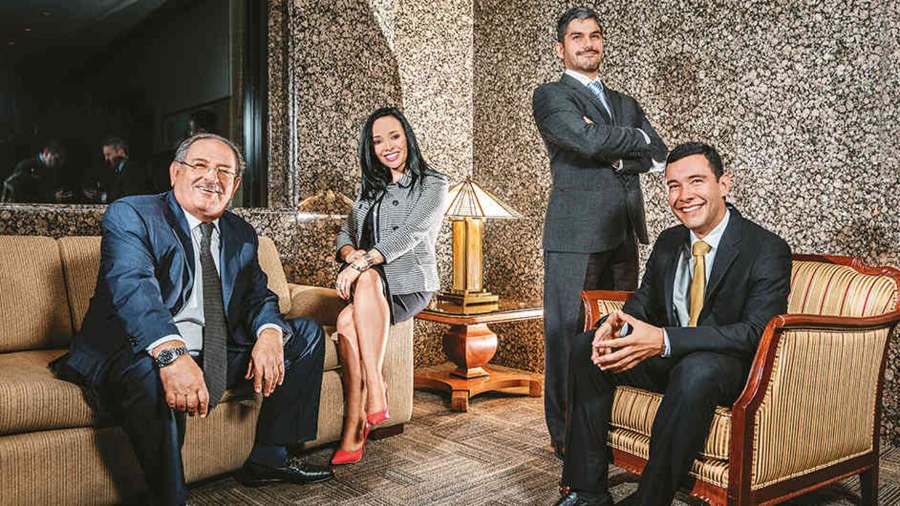 Germán Forero, fundador y presidente de Gerfor, Camila Bonilla, de Laboratorios Abbvie, Manuel José Zambrano, gerente de Icobandas y Andrés Felipe Silva, gerente de Try My Ride.