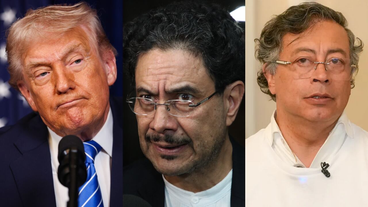 Donald Trump, Iván Cepeda y Gustavo Petro.