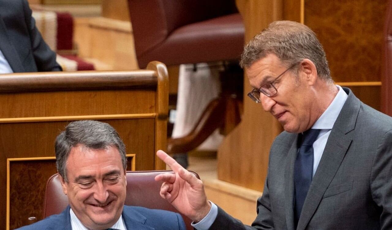 Alberto Núñez Feijóo en la votación para su investidura como nuevo presidente del Gobierno de España