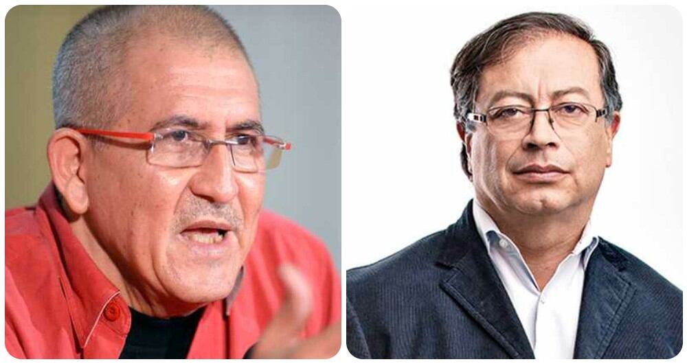 Antonio García, Comandante del ELN y Gustavo Petro, presidente electo de Colombia.