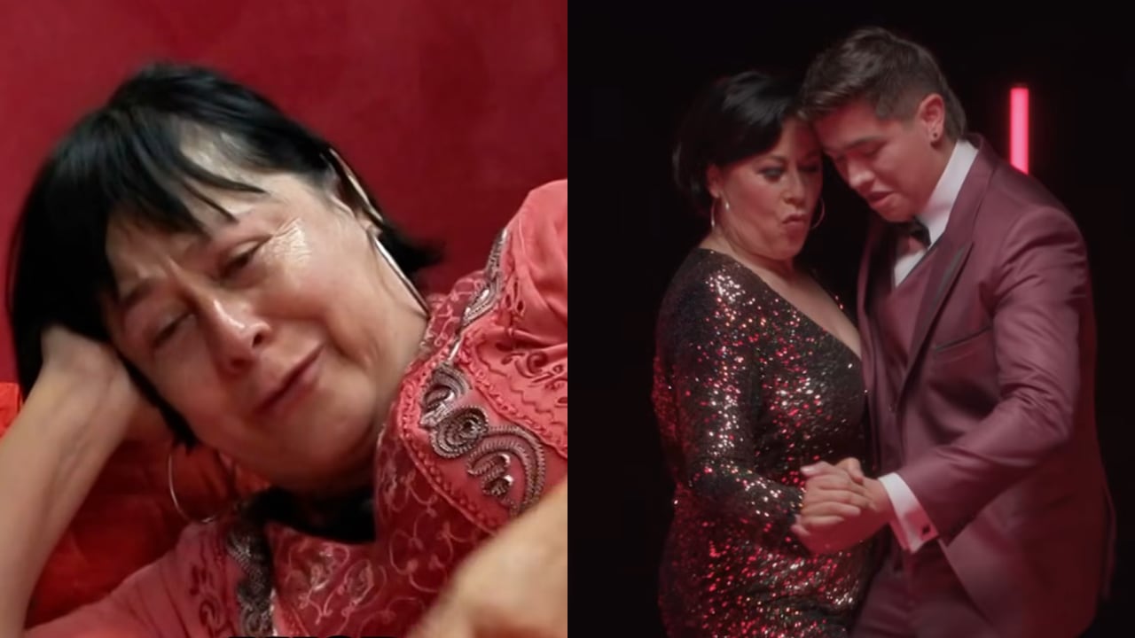 La actriz colombiana rompió en llanto frente a las cámaras de 'Apostarías por mí'.