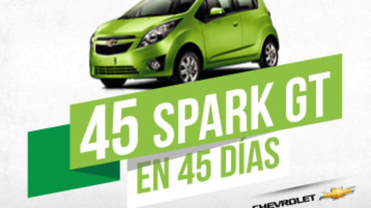 Se entregarán 45 vehículos Spark GT en 45 días entre el 13 de abril y el 27 de mayo de 2012.