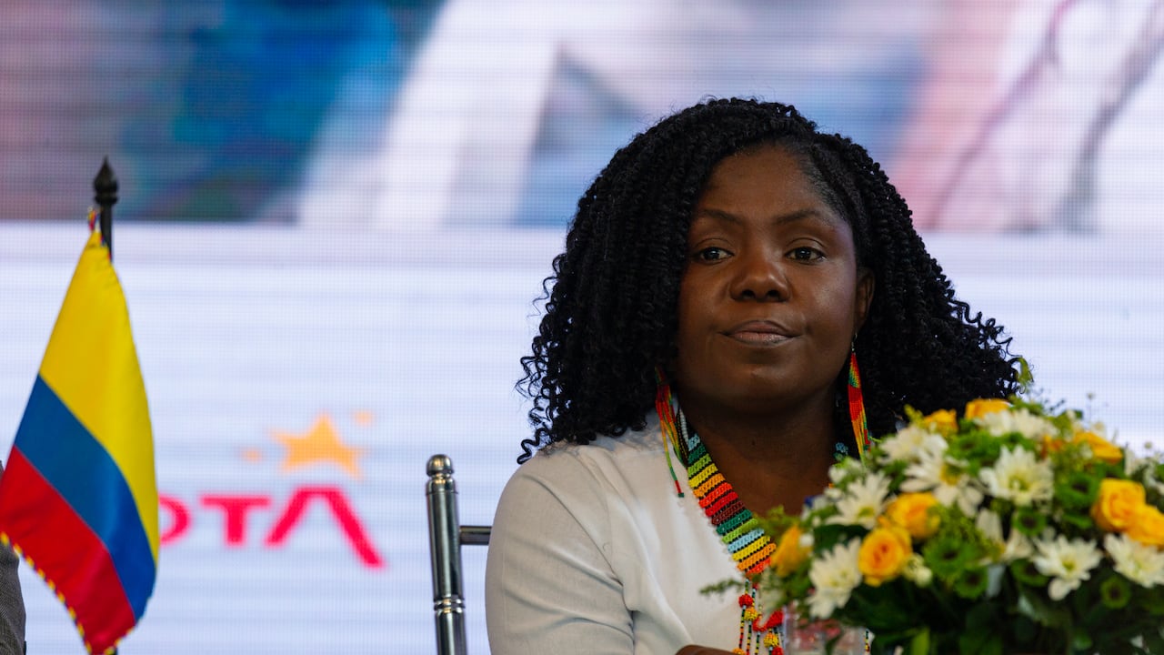 La vicepresidenta de Colombia, Francia Márquez, durante la Asamblea Comunal Nacional del Pueblo en Bogotá, Colombia, el 24 de marzo de 2023.