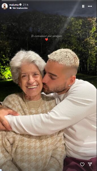 Maluma confirmó la muerte de su abuela