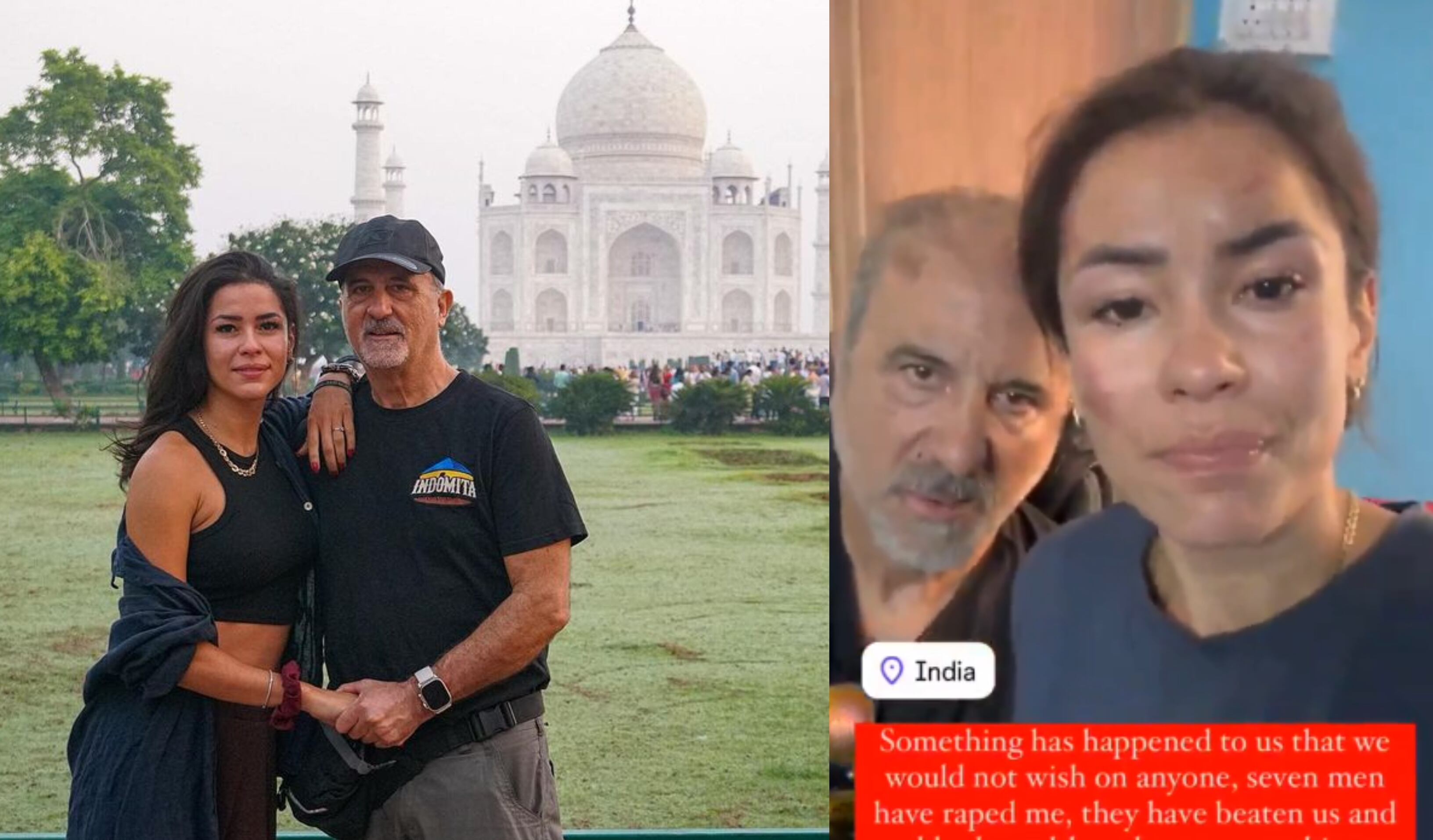 La pareja fue accedida por los criminales mientras acampaba en el norte de la India.