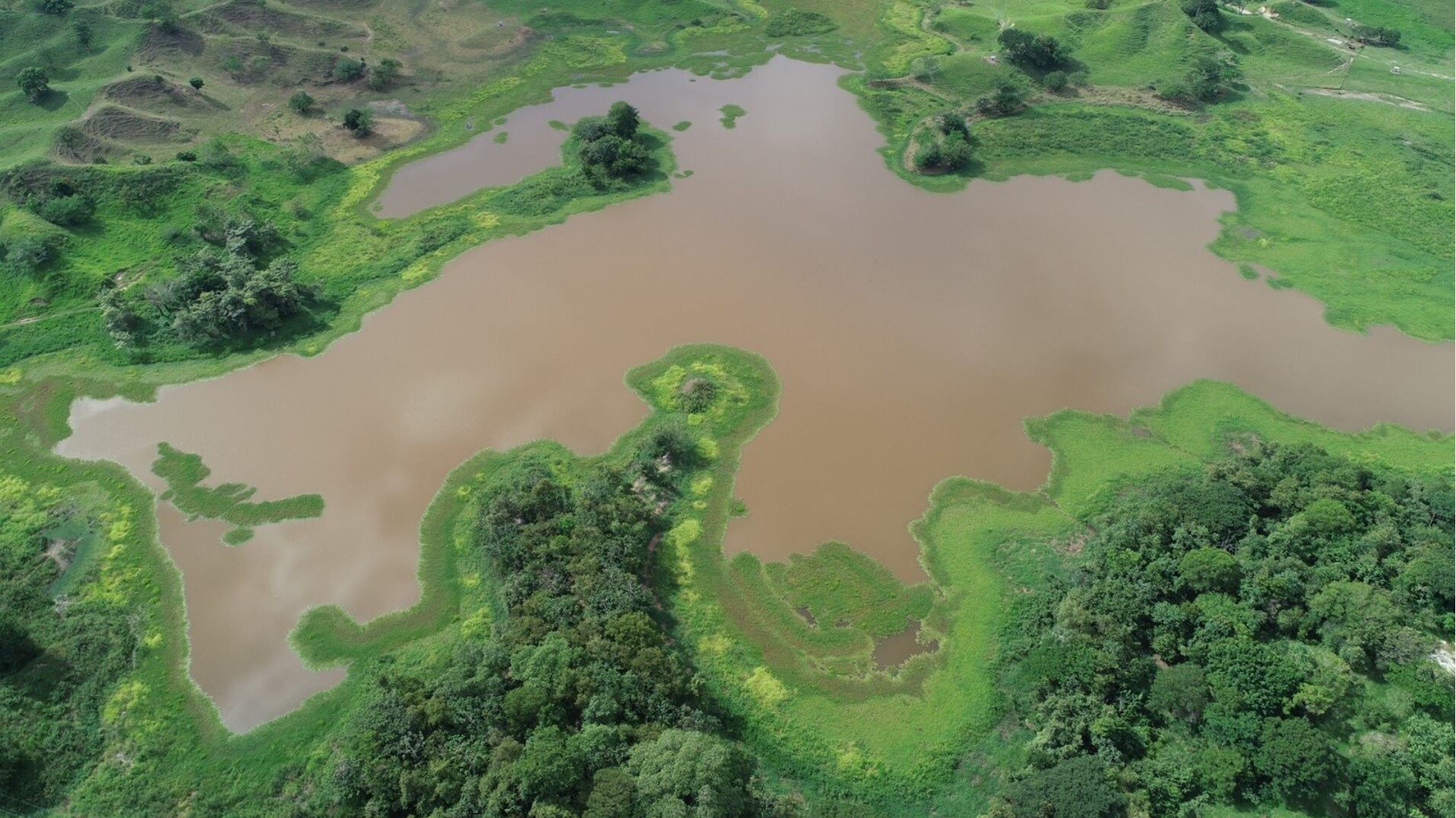 Espejo de agua en el Humedal La Samaria.