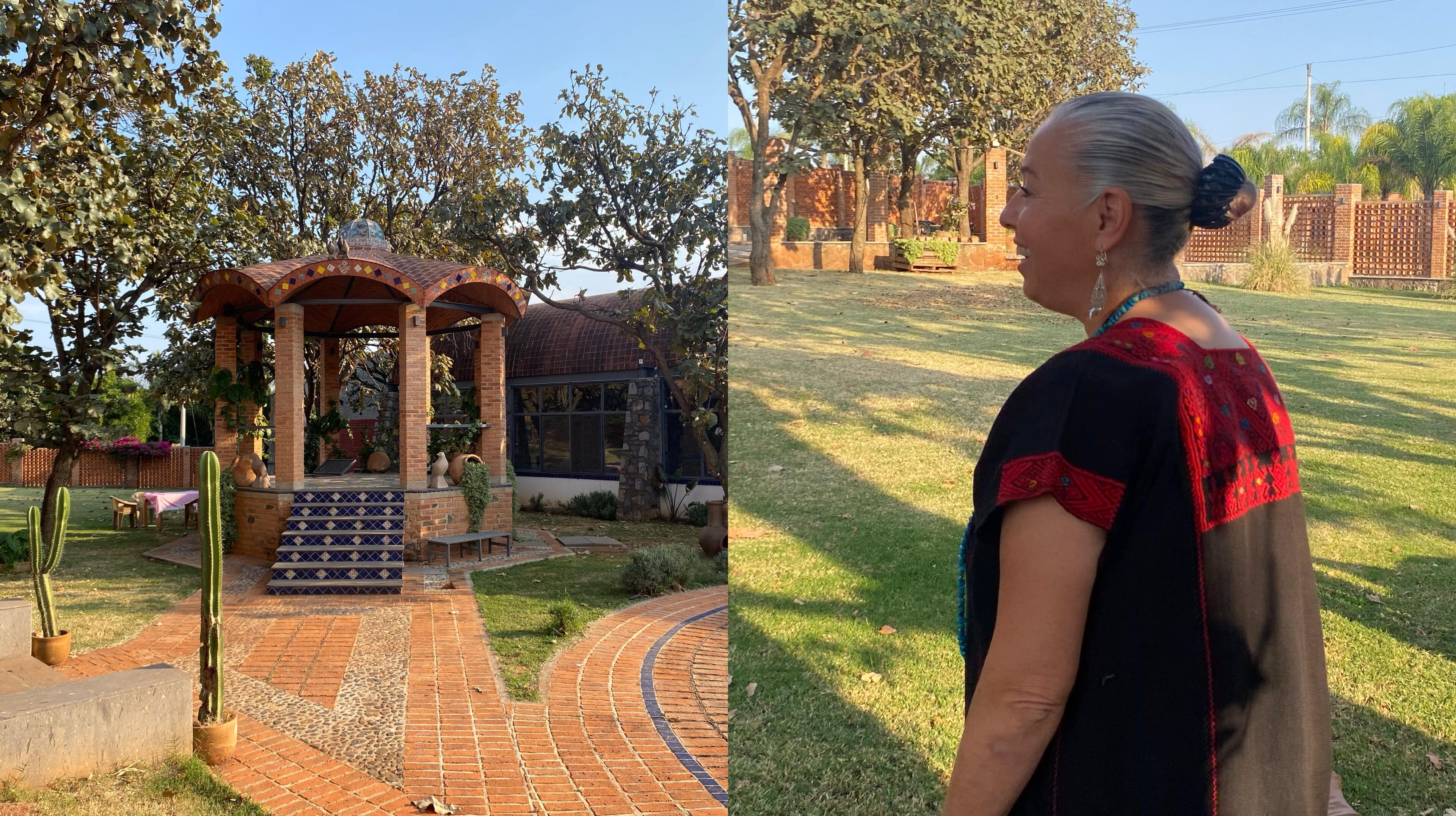 Este es el jardín en la casa de Clara Hernández.