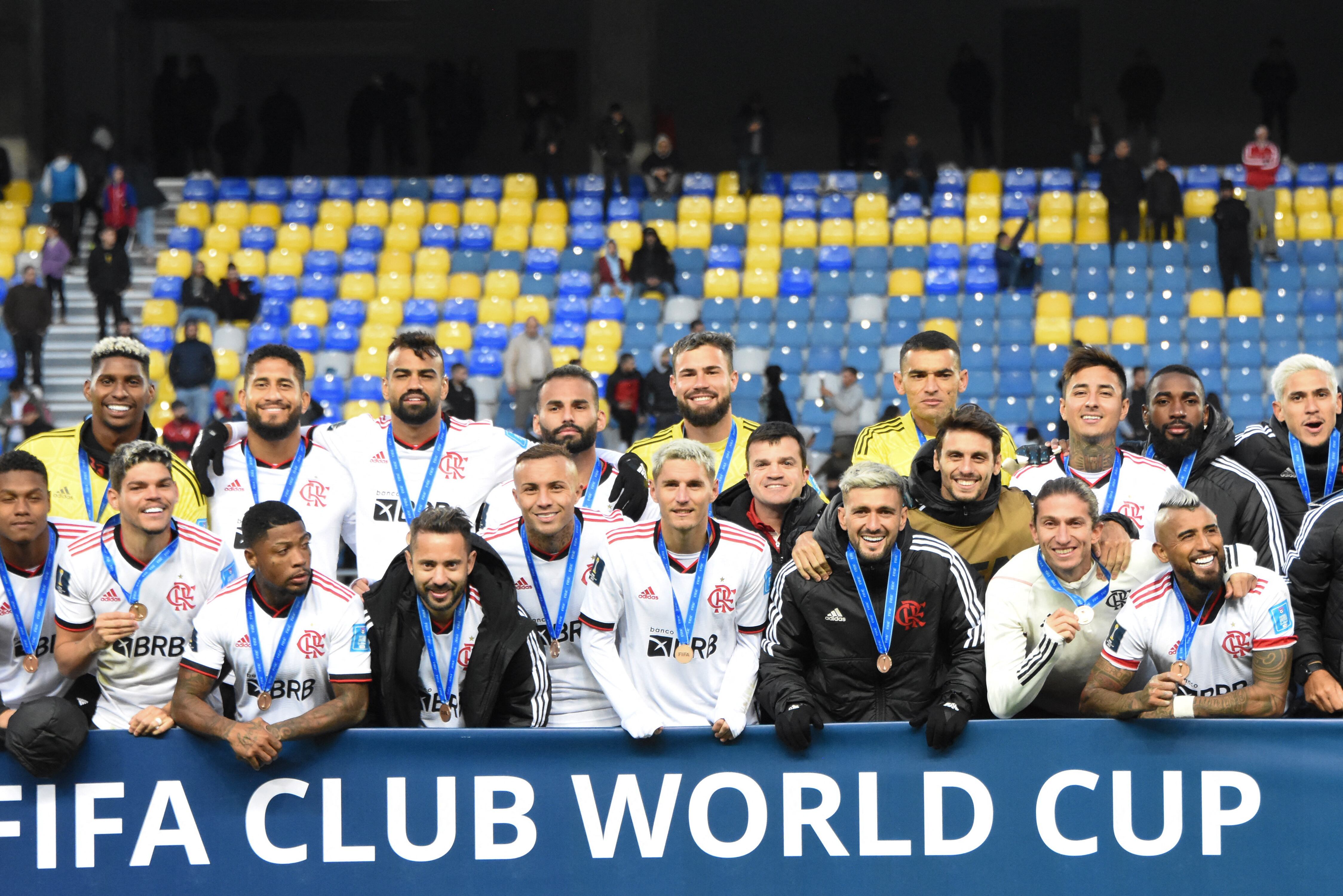 Flamengo de Brasil logró el tercer puesto en el torneo después de imponerse (2-4) al Al Ahly egipcio en la final de consolación celebrada este sábado en Marruecos. (Photo by AFP)
