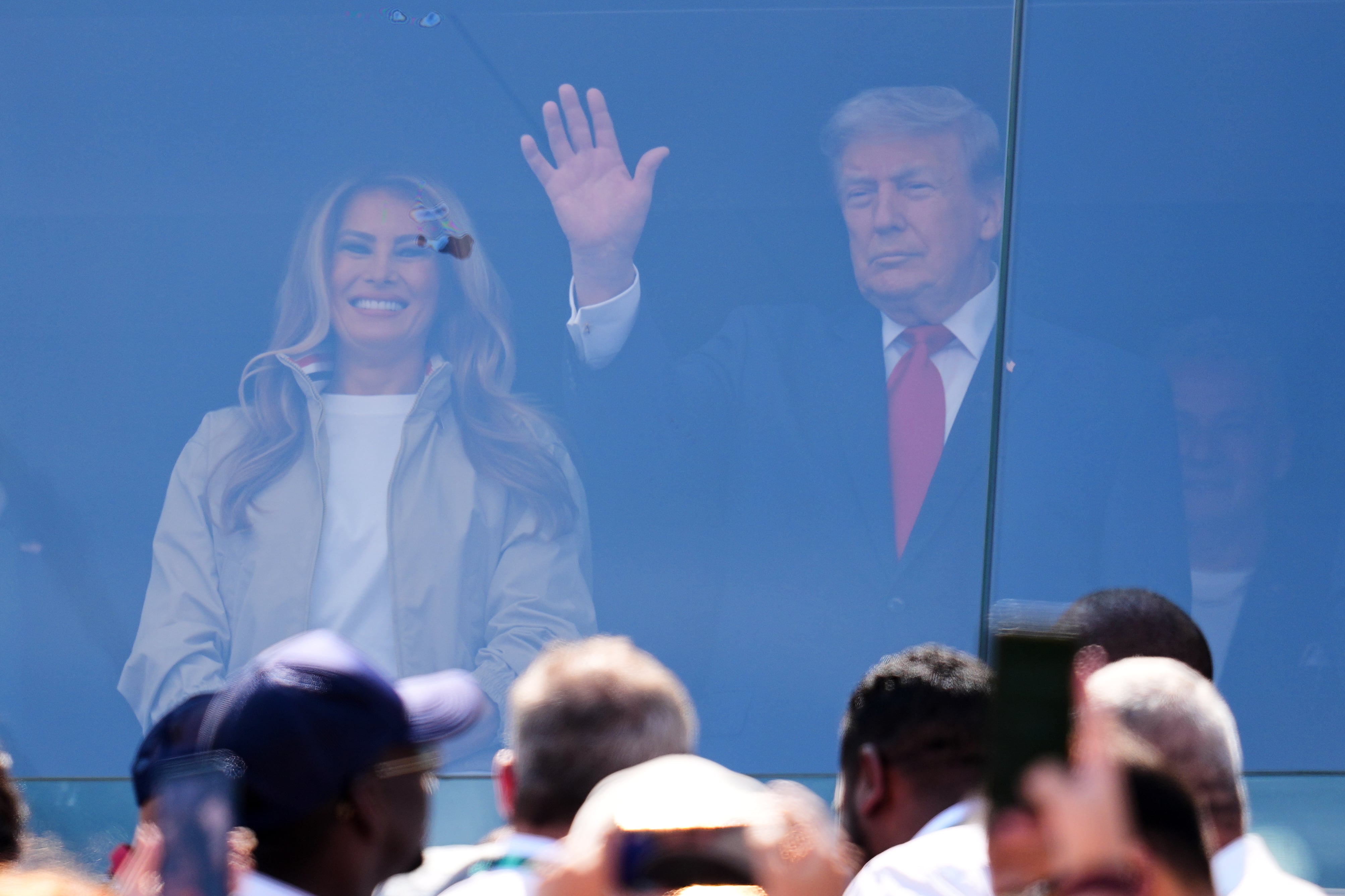 Donald Trump llegó al MetLife