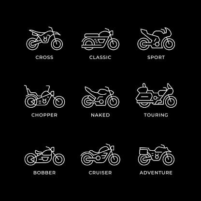 Tipos de motocicletas.