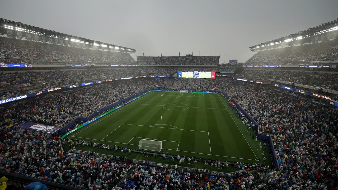 Estadio de Filadelfia antes del partido Francia vs. Irak.