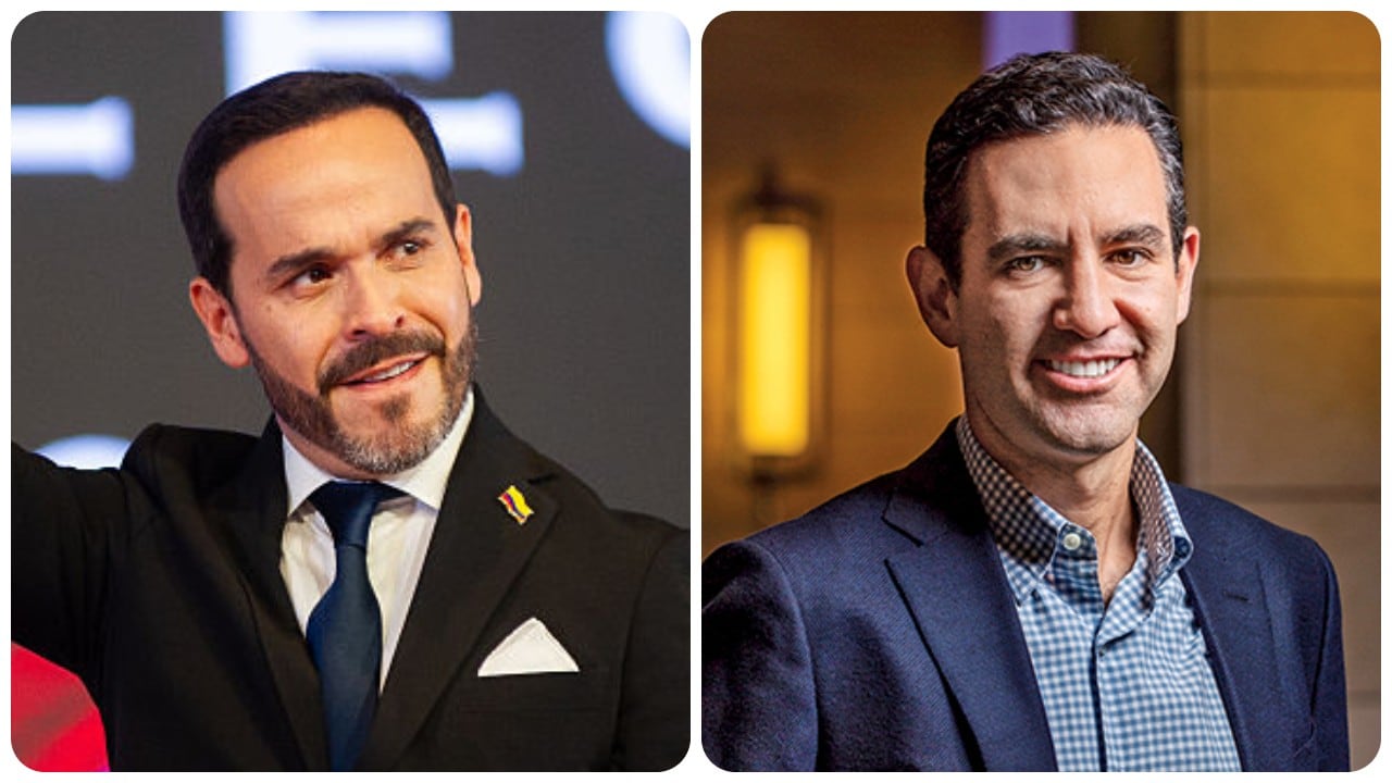 El presidente de Colombia, Abelardo De La Espriella, y el empresario David Vélez.