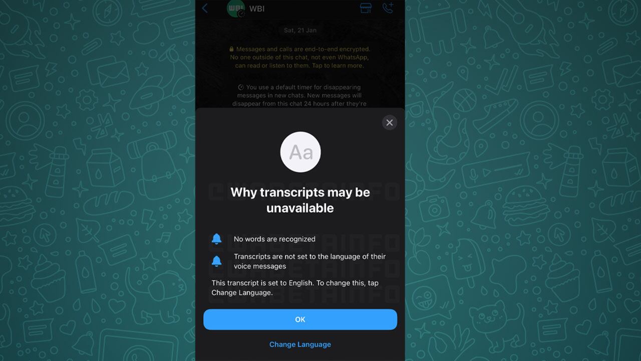 WhatsApp lanza una función para generar la transcripción de audios.