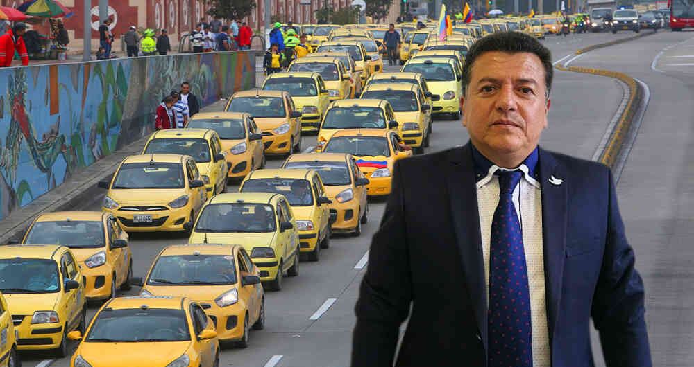 Líder del gremio de taxistas, Hugo Ospina