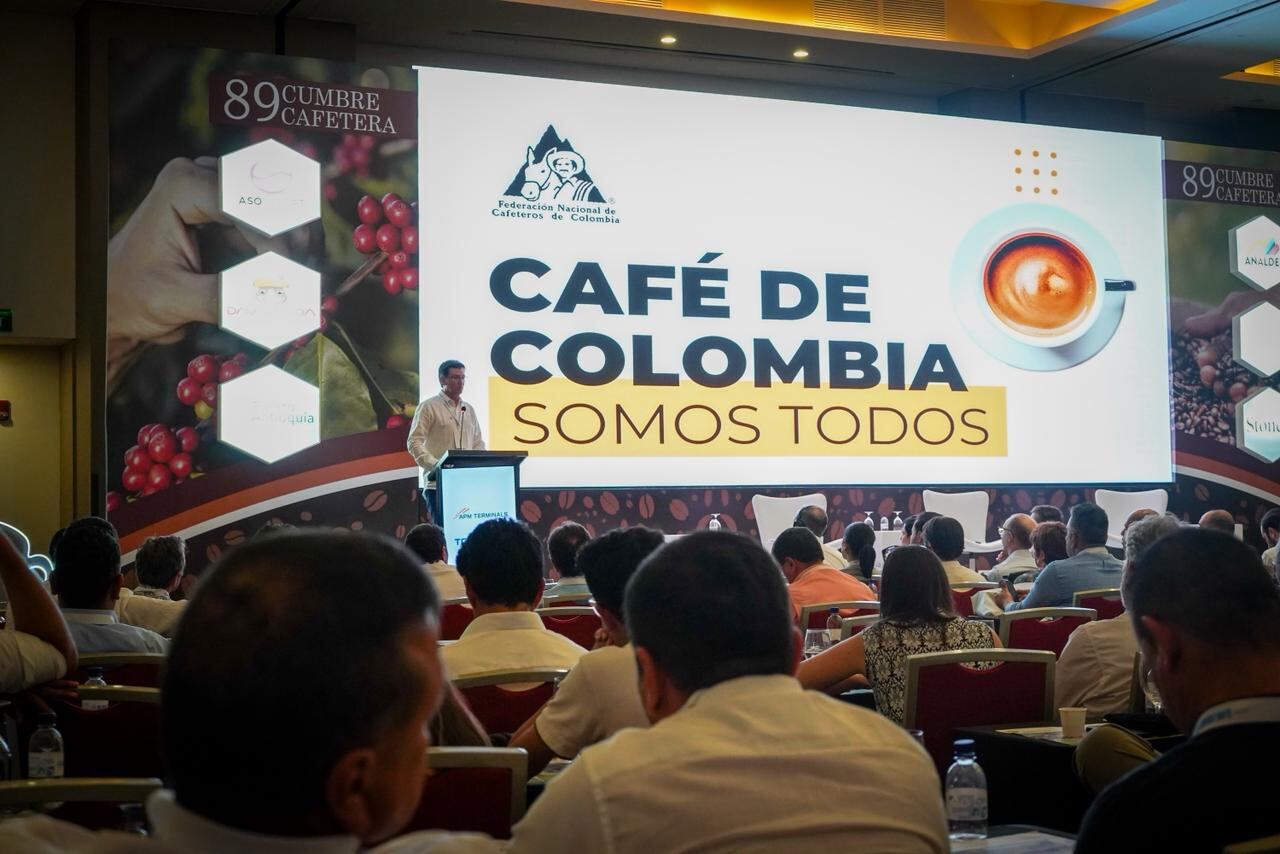 Germán Bahamón, gerente de la Federación de Cafeteros, al participar en el Congreso de Asoexport en Cartagena.