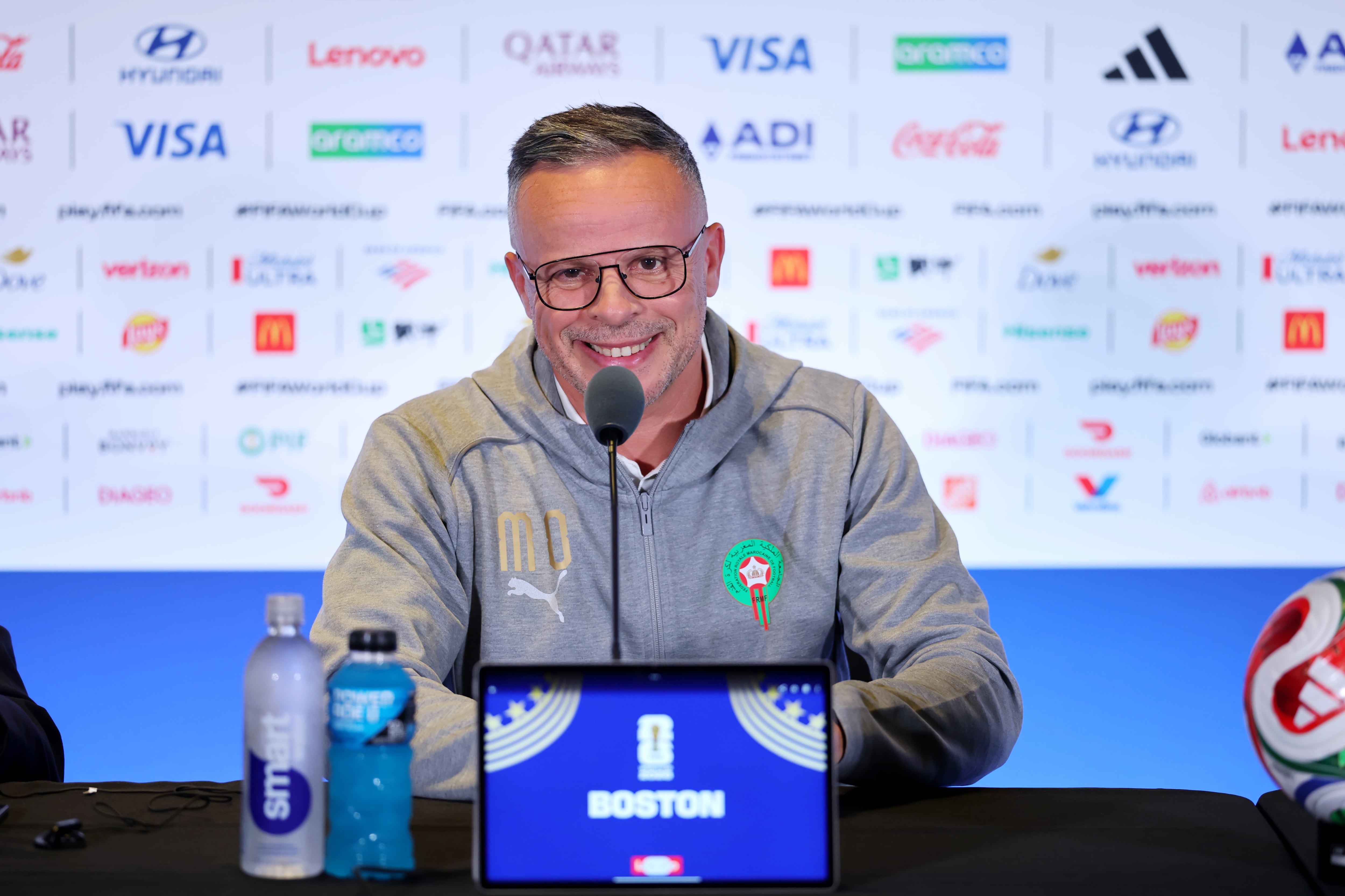 Mohamed Ouahbi, entrenador de Marruecos.