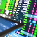 Stock Business financiero Fondo económico giro desde abajo Recesión Sector industrial De Coronavirus, Covid-19, Inversión global en acciones Concepto de economía financiera