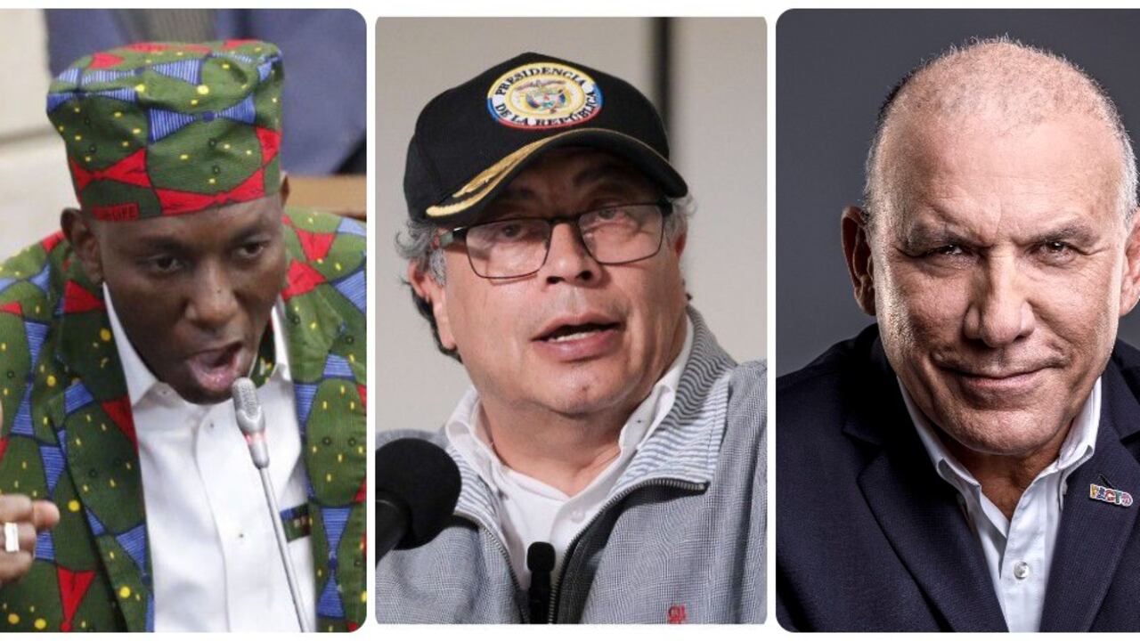 Paulino Riascos, Gustavo Petro y Roy Barreras.