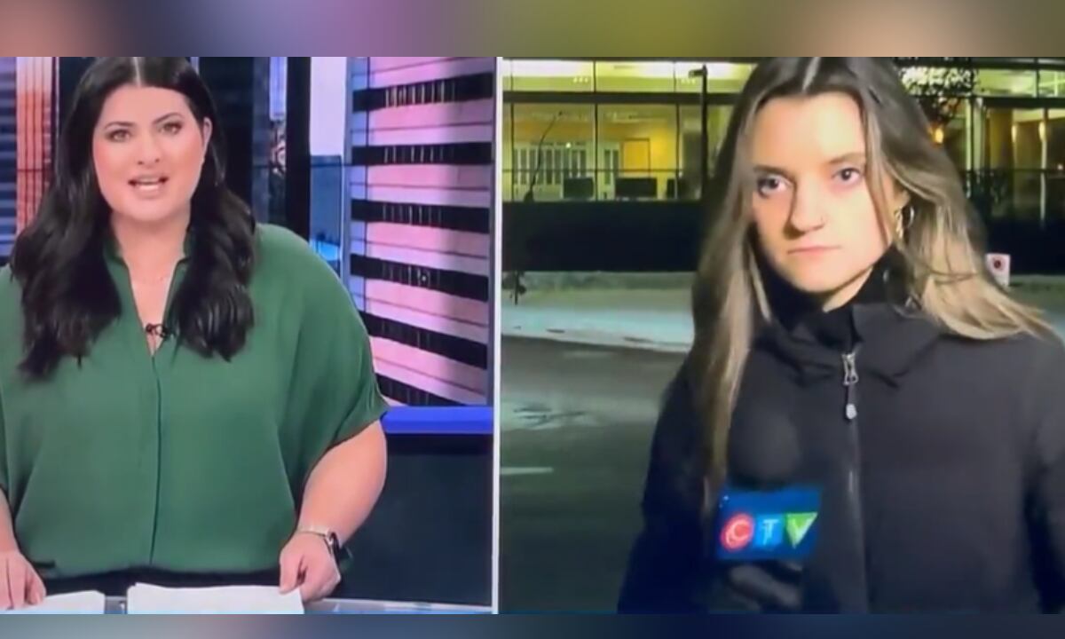 Jessica Robb, periodista casi se desmaya en vivo.