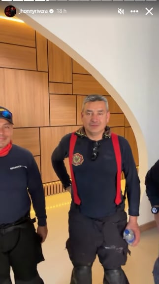 Jhonny Rivera recibió en su hotel a rescatistas