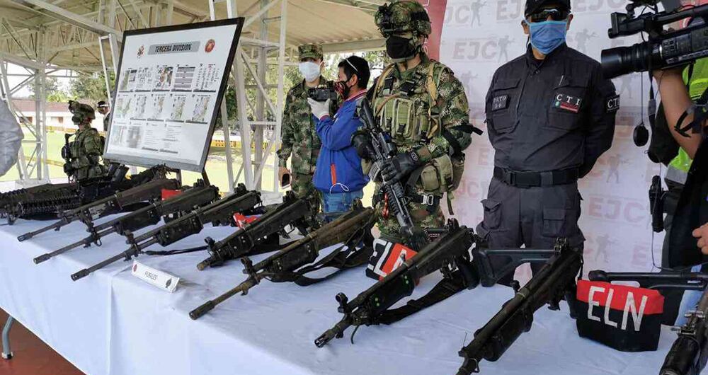Este fue el armamento que le incautaron al ELN.