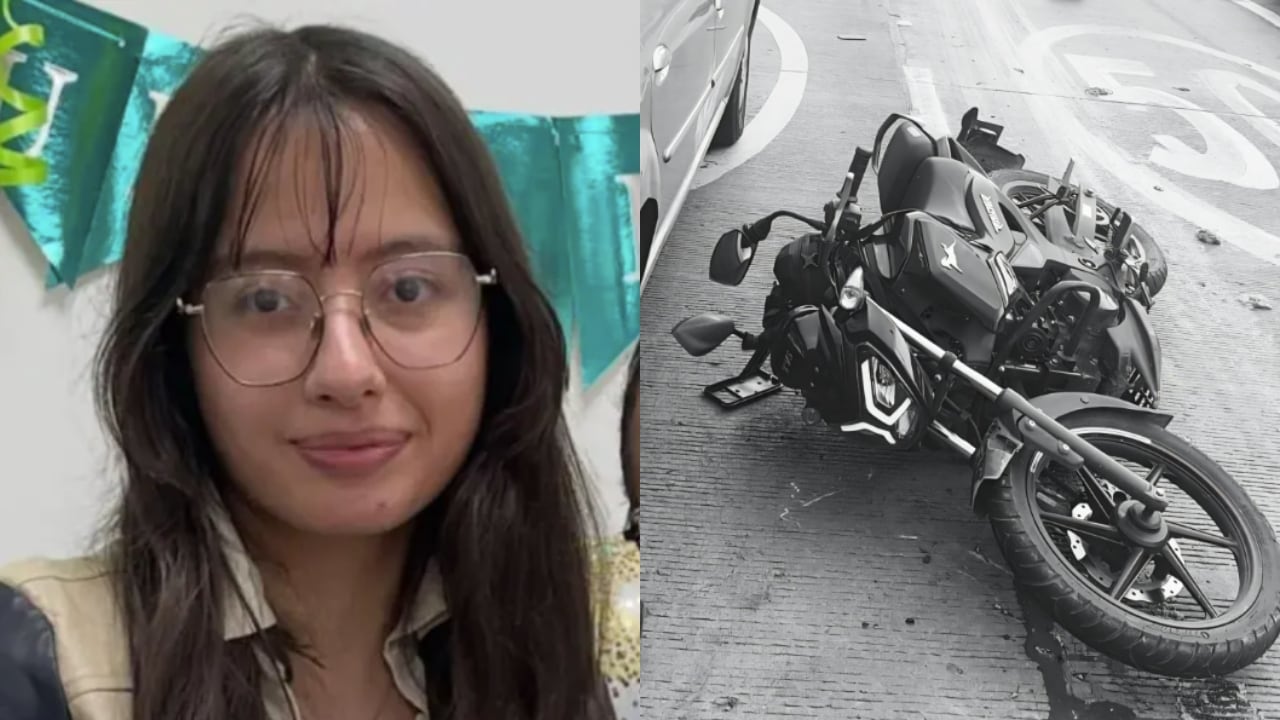 Sonia Alejandra Izquierdo Rocha y la moto en la que se movilizaba.