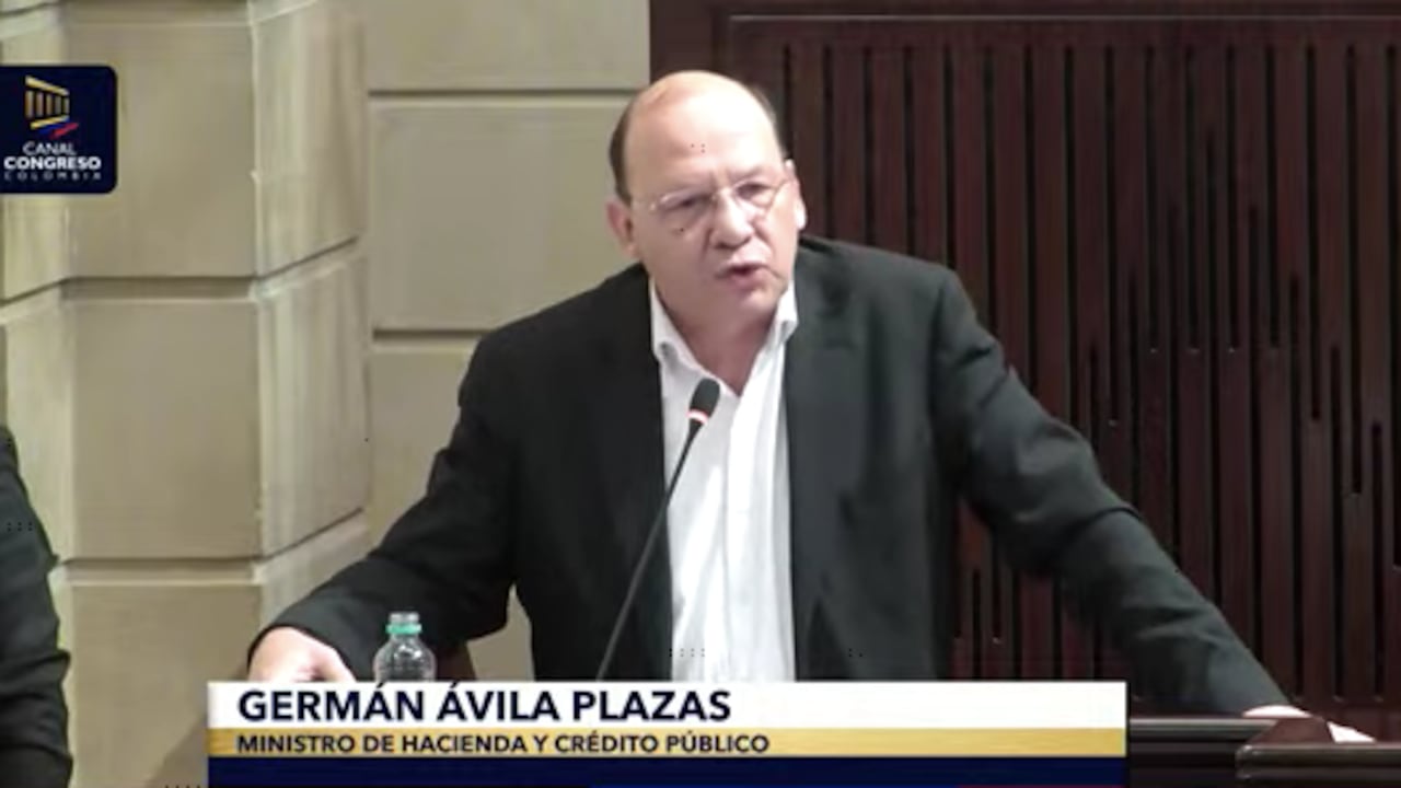 Germán Plazas, ministro de Hacienda, en la presentación del proyecto de ley de financiamiento en comisiones económicas.