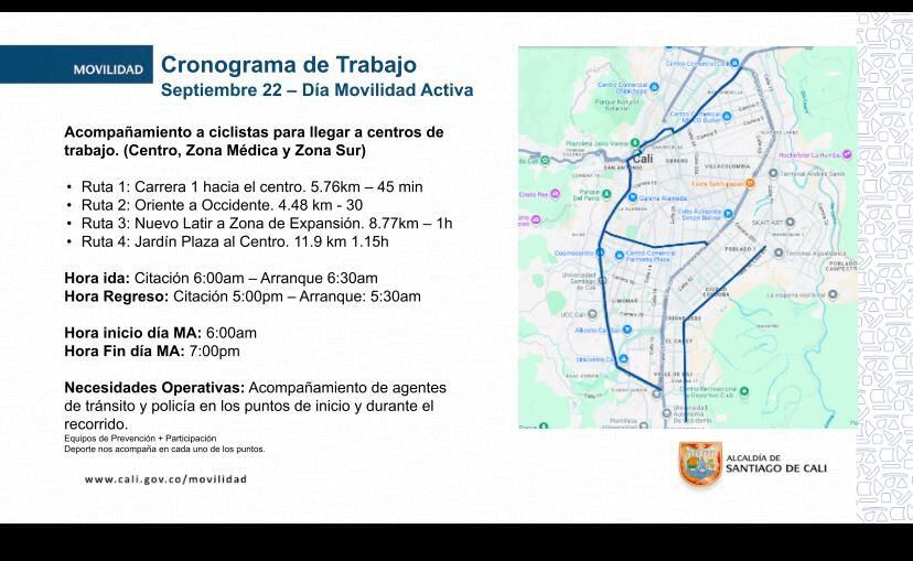 Día sin carro y moto en Cali.