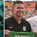 James Rodríguez, bienvenido entre la hinchada de Nacional con un banderazo en Bogotá.