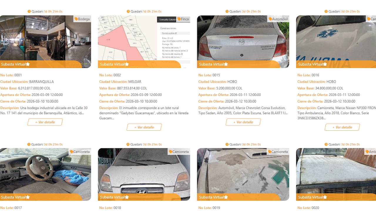 Las jornadas de subasta se realizan en fechas especificas del año.