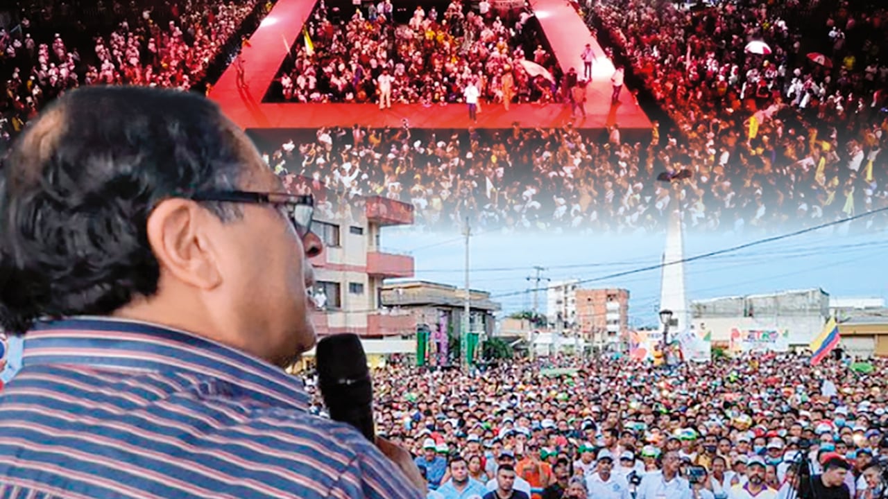 Gustavo Petro en campaña a la presidencia.
