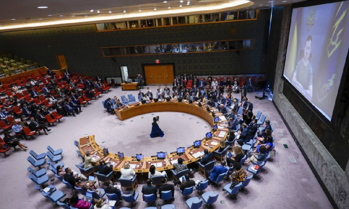 La intervención se da con ocasión de los 6 meses desde el inicio de la invasión de las tropas rusas.