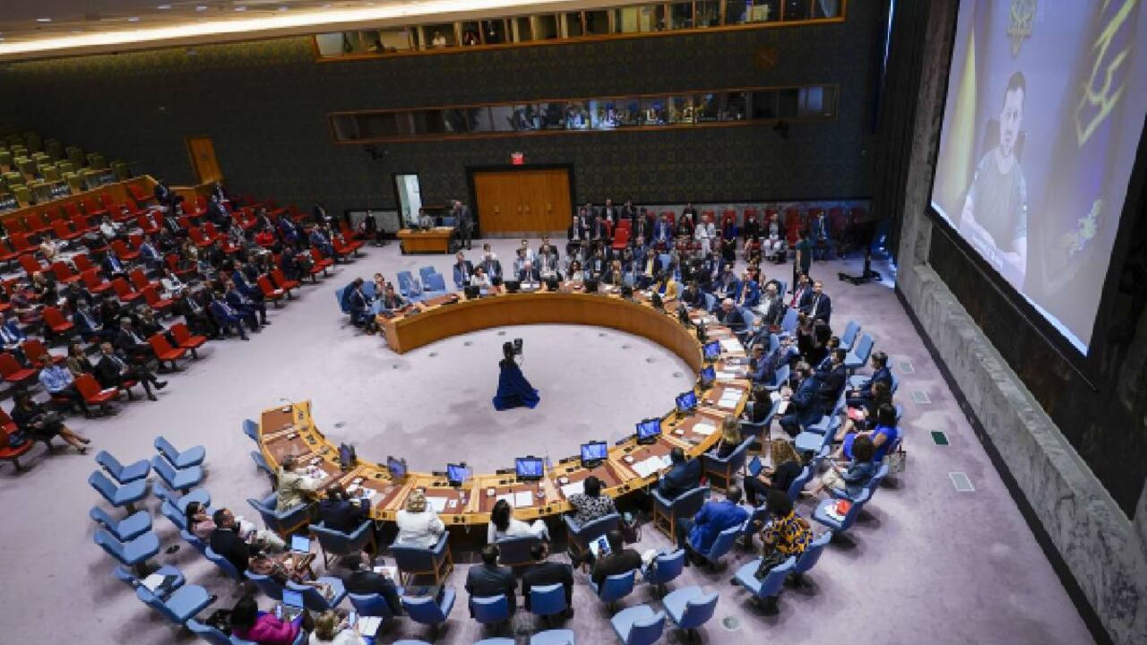 La intervención se da con ocasión de los 6 meses desde el inicio de la invasión de las tropas rusas.