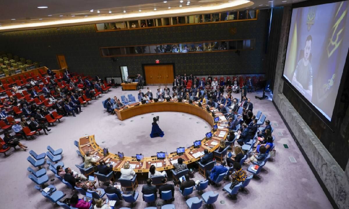 La intervención se da con ocasión de los 6 meses desde el inicio de la invasión de las tropas rusas.