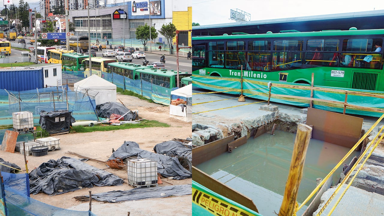 El puente peatonal del Portal Norte sigue sin terminar, pese a que el contrato se firmó en 2021.