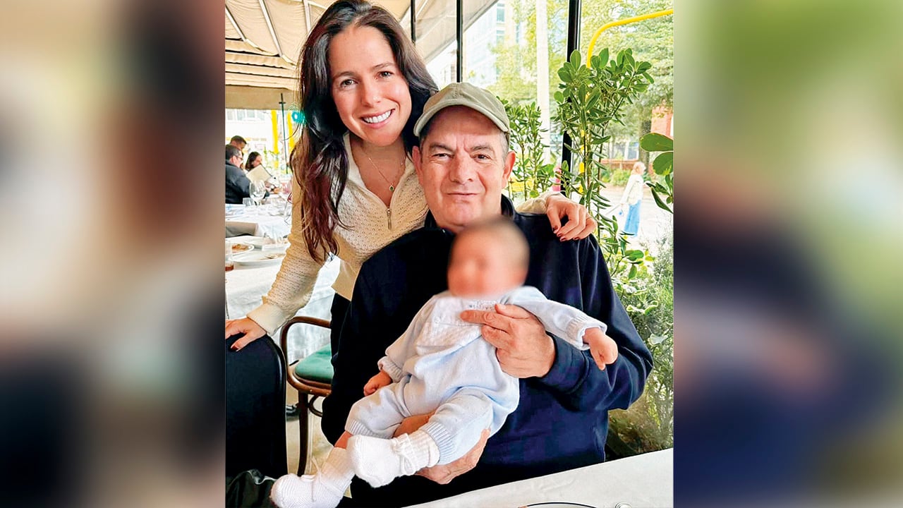 Germán Vargas Lleras, su hija, Clemencia Vargas, y su nieto, Agustín.