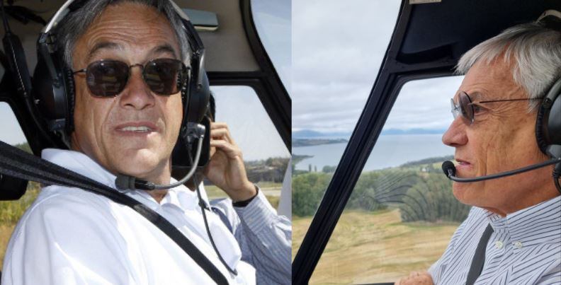 El expresidente Piñera era el piloto del helicóptero