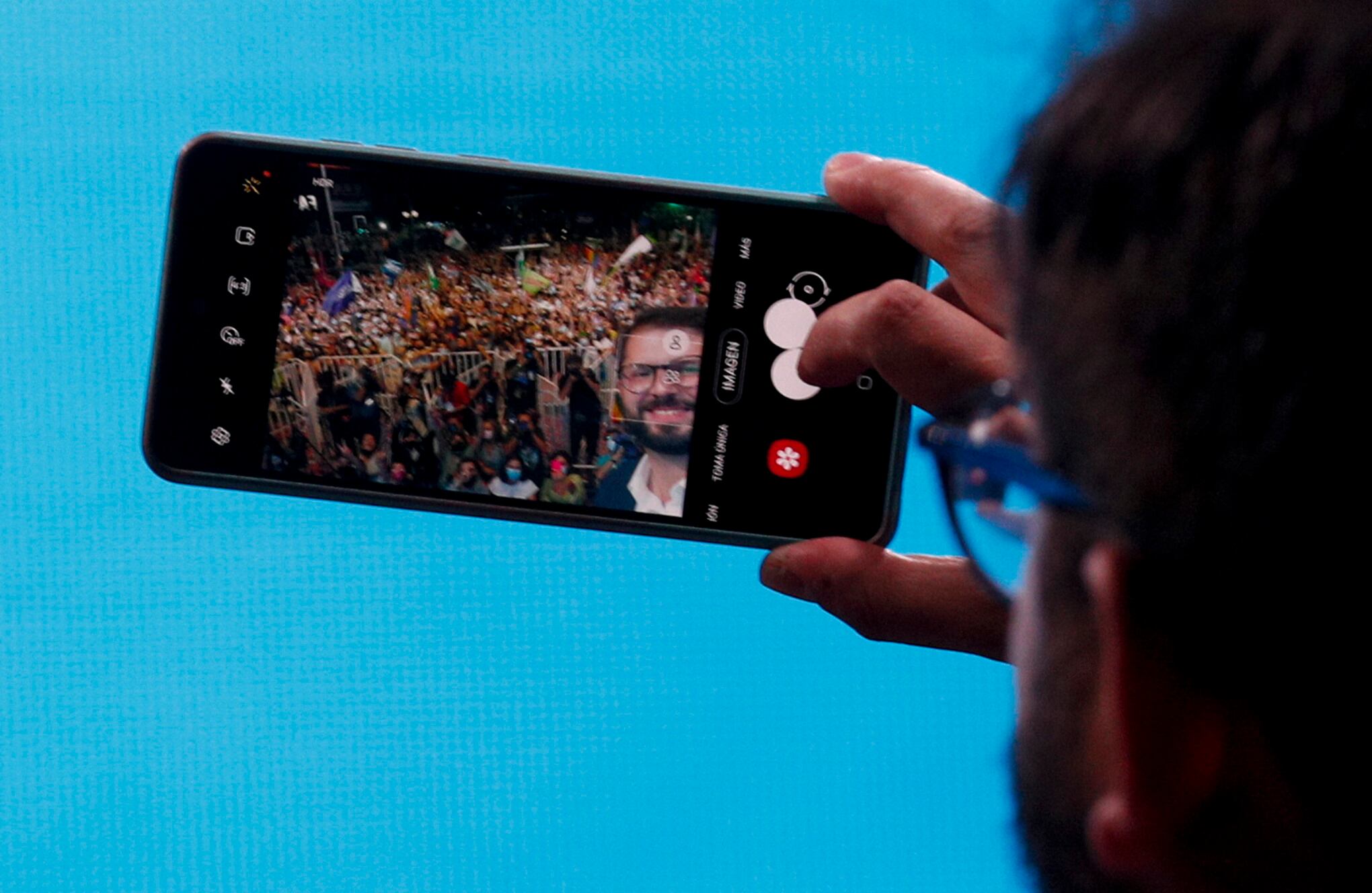 Celebración de Gabriel Boric por presidencia de Chile
