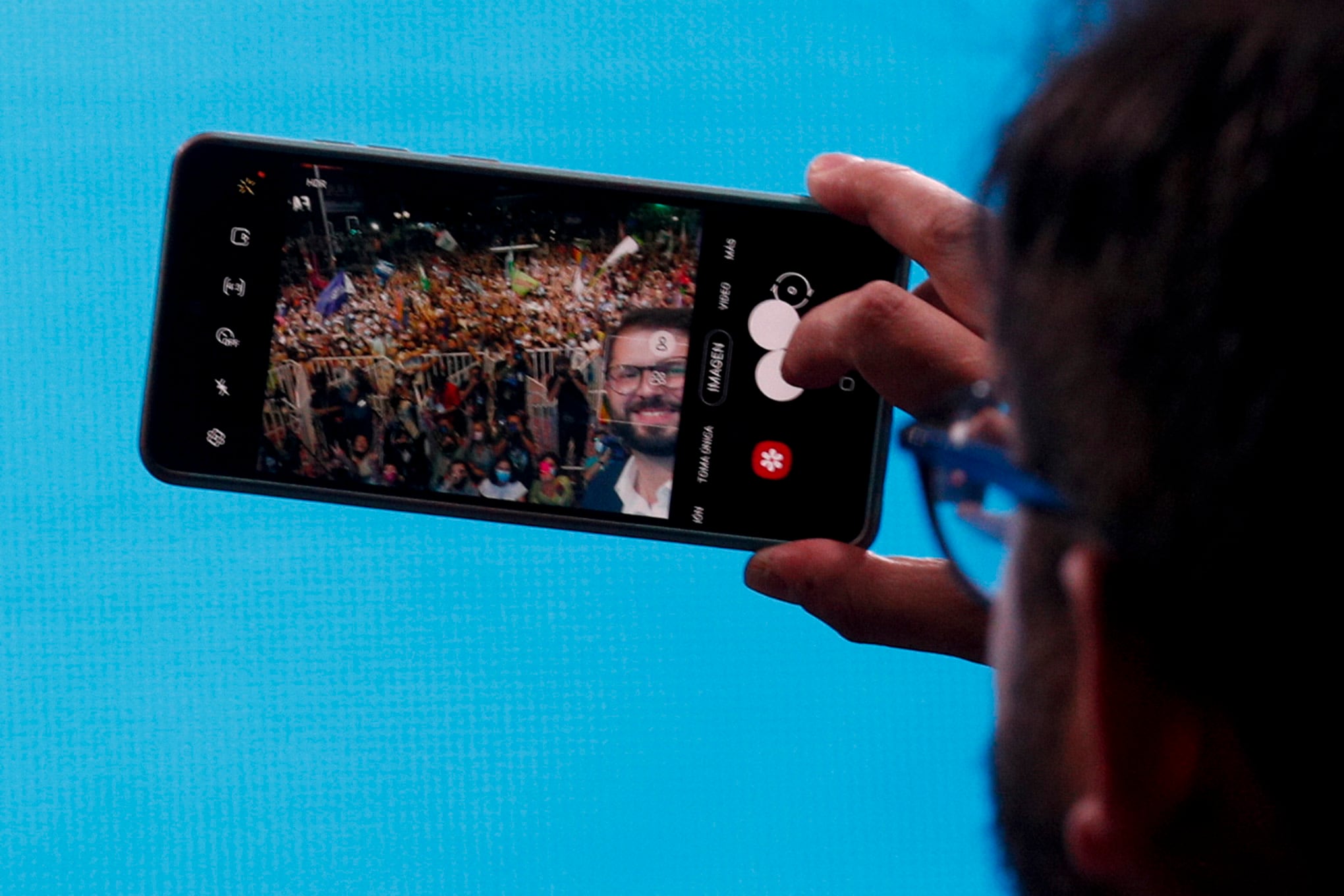 Celebración de Gabriel Boric por presidencia de Chile
