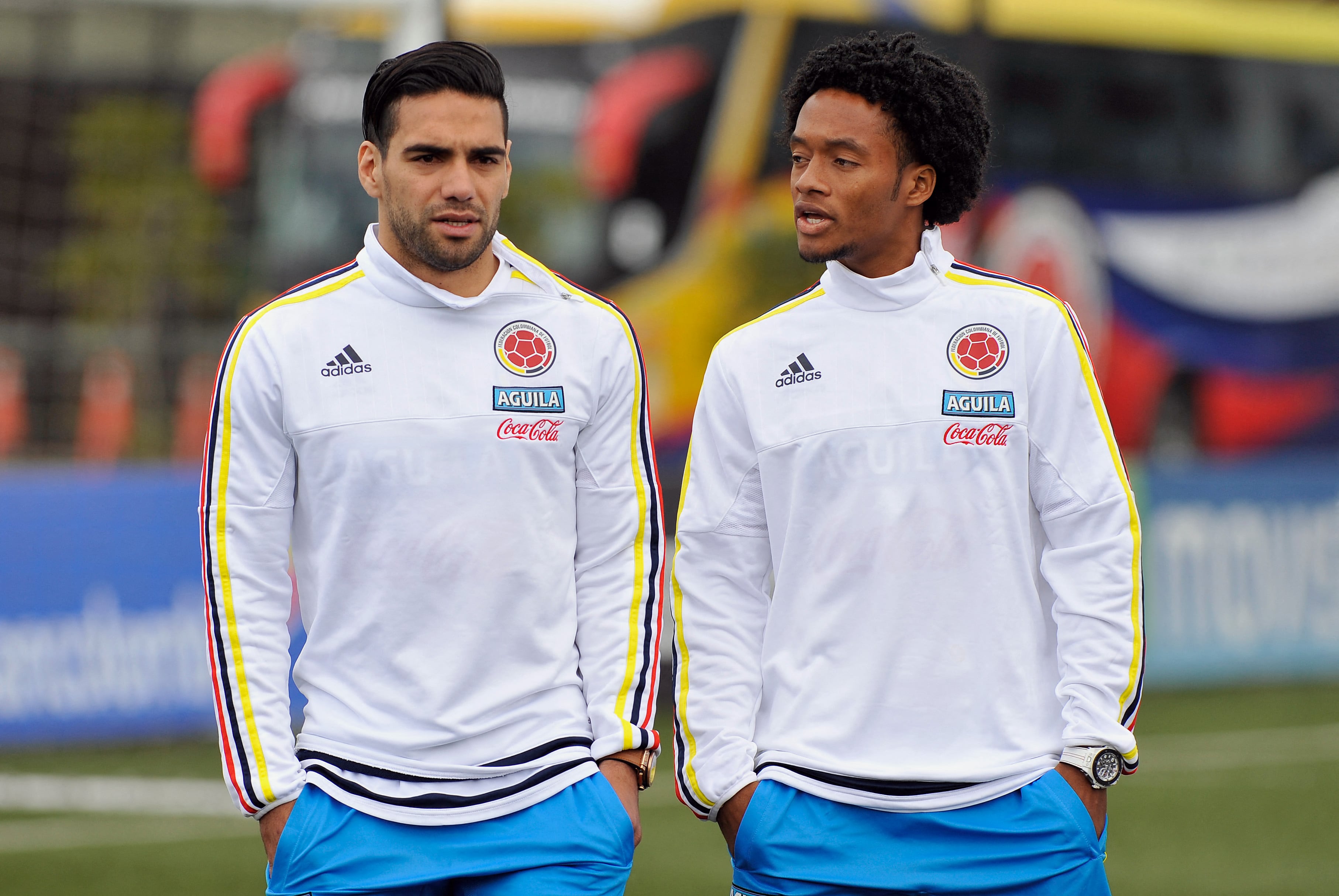 Falcao y Juan Guillermo Cuadrado, referentes recientes de la Selección Colombia.