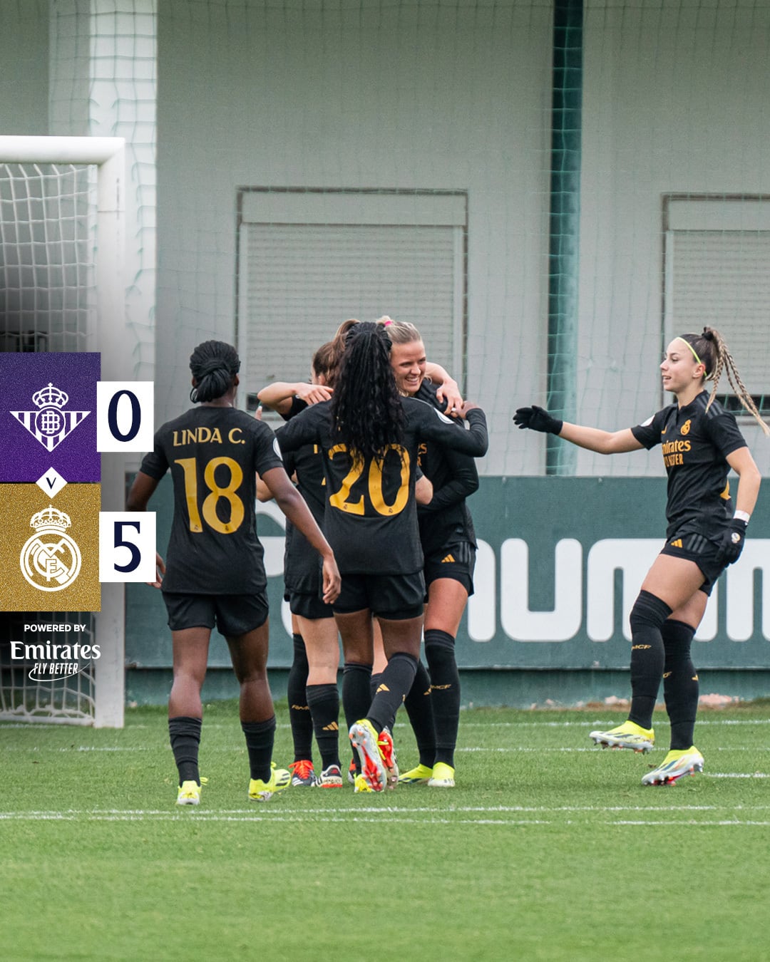 Linda Caicedo anotó en la goleada del Real Madrid al Real Betis.