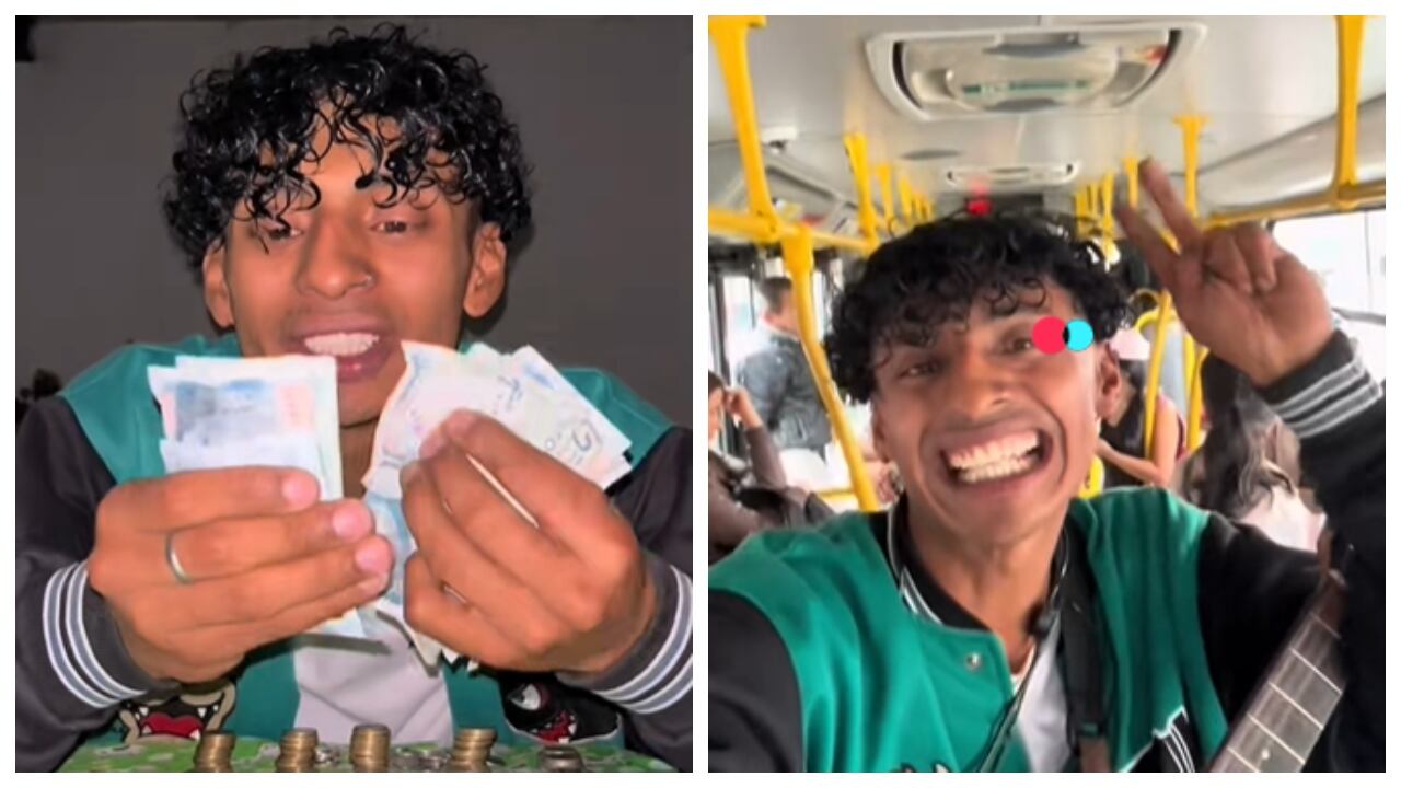 Un joven que trabaja cantando en Transmilenio y restaurantes reveló la cantidad de dinero que recibió en un día.