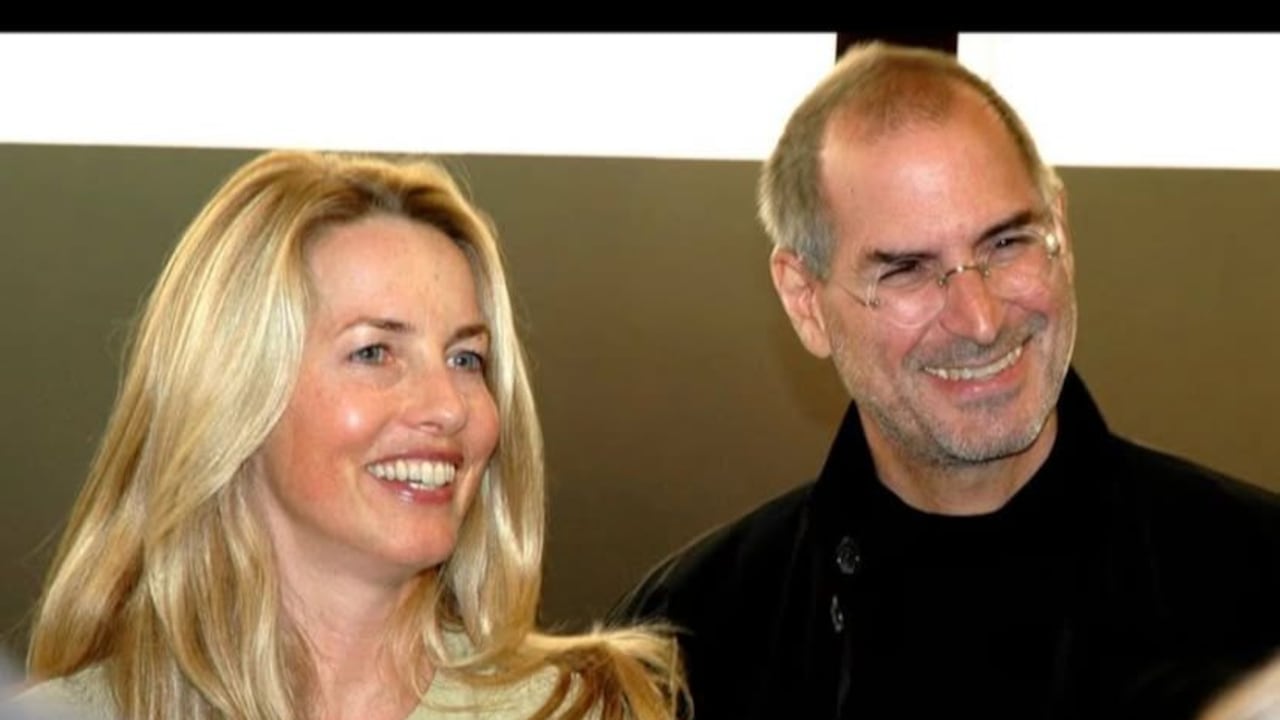 Laurene Powell y Steve Jobs.
