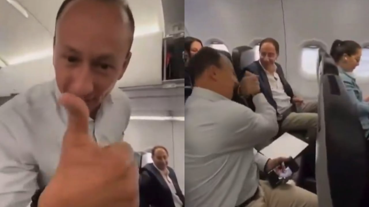 Este es el momento en que el hombre le hace la propuesta al vicepresidente Restrepo.
