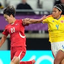 Imagen del partido entre Corea del Norte y Colombia, por la semifinal del Mundial Femenino Sub-20.